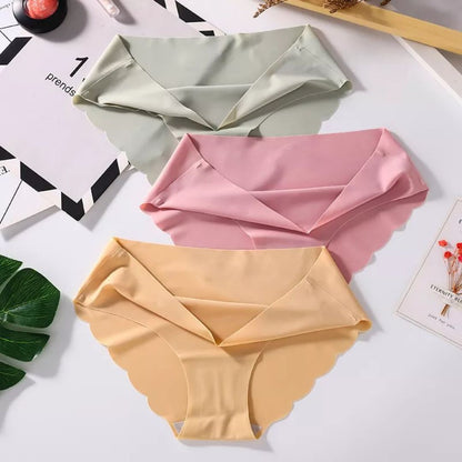 Mid-Waist Seamless Wave Panties