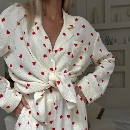 “Sweet Hug” Cotton Pajamas