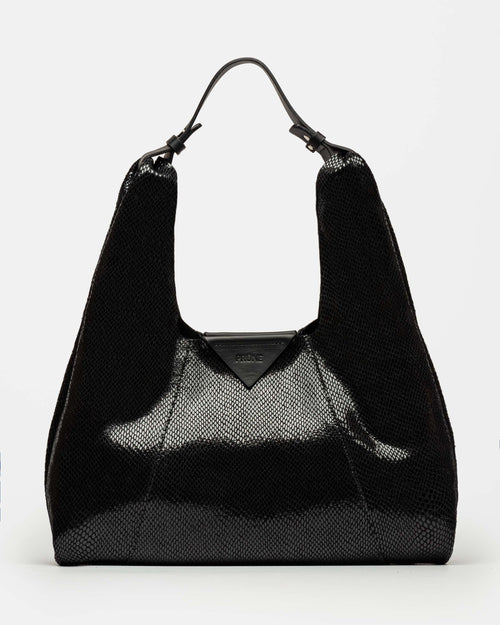 CARTERA AL HOMBRO THE SHOPPING EN CUERO GRABADO SNAKE